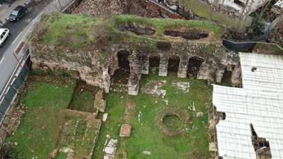 Sancaktepe'deki 14 yüzyıllık Damatrys Sarayı'nda restorasyon çalışmaları devam ediyor