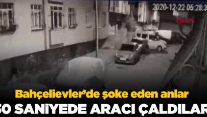 Bahçelievler'de otomobil hırsızlığı kamerada