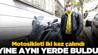 Şişli'de iki defa motosikleti çalındı; yine aynı yerde buldu