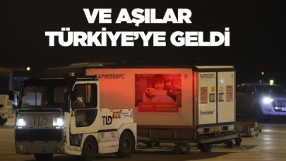 Çin aşıları Türkiye'ye geldi