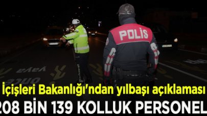 İçişleri Bakanlığı'ndan yılbaşı açıklaması: Denetimlerde 208 bin 139 kolluk personeli görev alacak