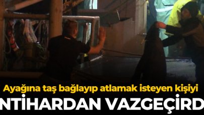 İntihar etmek isteyen kişi 1 saatlik çaba sonrası vazgeçirildi