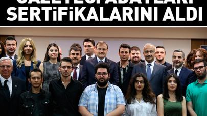 Gazeteci adayları sertifika aldı