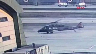 Sabiha Gökçen'deki helikopter kazasının güvenlik kamerası görüntüleri