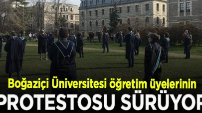 Boğaziçi Üniversitesi öğretim üyelerinin Melih Bulu protestosu sürüyor