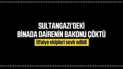 Sultangazi'de binanın balkonu çöktü