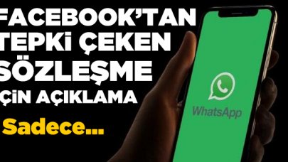 Facebook'tan Whatsapp için sözleşme açıklaması