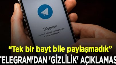 Telegram'dan 'gizlilik' açıklaması: Tek bir bayt bile paylaşmadık