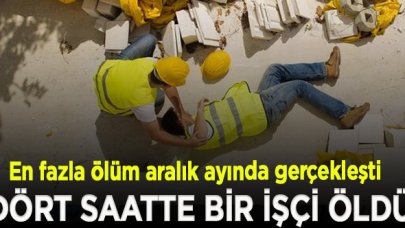 Dört saatte bir işçi öldü