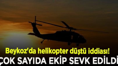 Beykoz'da Elmalı Barajı bölgesine helikopter düştü iddiası! Çok sayıda ekip sevk edildi