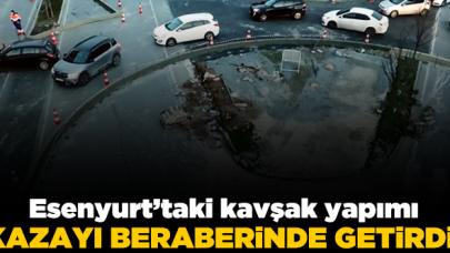 Esenyurt'taki kavşak yapımı beraberinde kazayı da getirdi