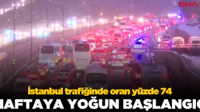 İstanbul'da kar trafiği: Yüzde 74