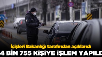 İçişleri Bakanlığı açıkladı: 24 bin 755 kişiye işlem yapıldı