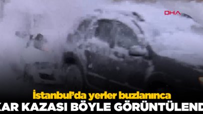 Kağıthane'deki kar kazası böyle görüntülendi