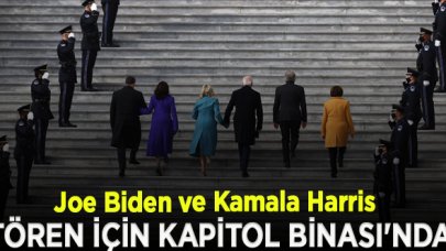 Joe Biden ve Kamala Harris, yemin töreni için Kapitol Binası'na geldi