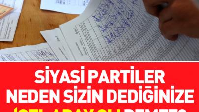 Partiler neden sizin dediğinize gel aday ol demez?