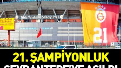 21. şampiyonluk stada asıldı