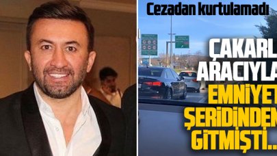 Trafikten kaçmak için çakarlı aracıyla emniyet şeridini kullanan iş adamına ceza