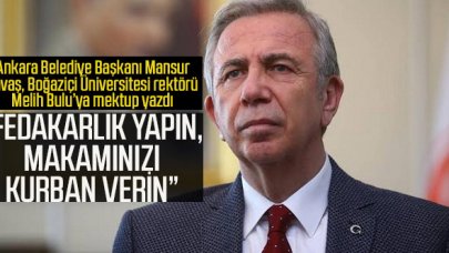 Ankara Belediye Başkanı Mansur Yavaş Melih Bulu'ya mektup yazdı: "Fedakarlık yapın, makamınızı kurban verin"