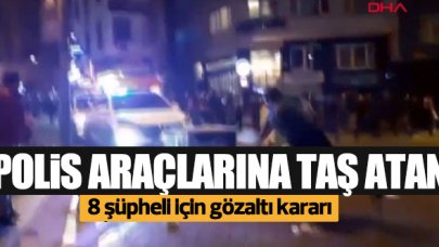 Boğaziçi olaylarında polis aracına taş atan 5 şüpheli gözaltında