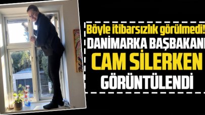 Böyle itibarsızlık görülmedi. Danimarka başbakanı cam silerken görüntülendi