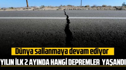 Dünya sallanmaya devam ediyor:  Yılın ilk 2 ayında hangi depremler yaşandı?