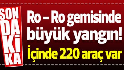 Çanakkale'de Ro-Ro gemisinde yangın!