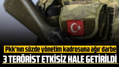 PKK’nın sözde yönetim kadrosuna ağır darbe: 3 terörist etkisiz hale getirildi