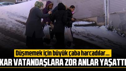 Esenyurt'ta vatandaşlar kar sebebiyle zor anlar yaşattı