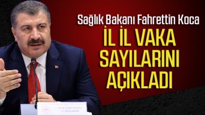 Sağlık Bakanı Fahrettin Koca il il vaka sayılarını açıkladı