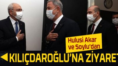 Hulusi Akar ve Süleyman Soylu'dan CHP lideri Kılıçdaroğlu'na ziyaret