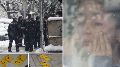 Babası evinin kapısında öldürüldü, polislerin incelemesini gözyaşı içinde izledi