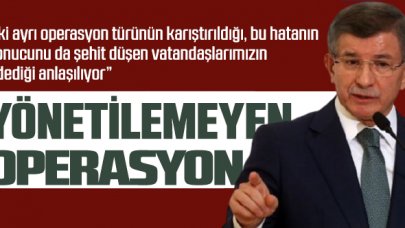 Davutoğlu: Kurtarma operasyonları önceden söylenmez