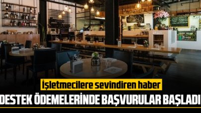 Kafe ve restoranları da kapsayan destek başvuruları bugün başlıyor