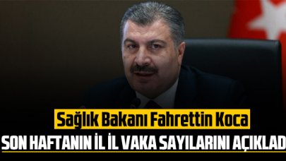 Sağlık Bakanı Fahrettin Koca son haftanın il il vaka sayısını açıkladı