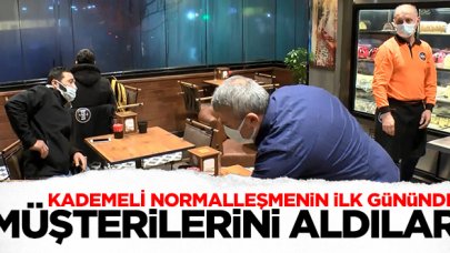 Kontrollü normalleşme başlangıcıyla işletme sahipleri müşterilerini ağırladı