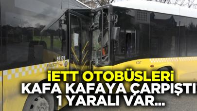 Başakşehir'de aynı hatta çalışan iki otobüs kafa kafaya çarpıştı