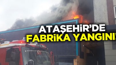 Ataşehir'de fabrika yangını!