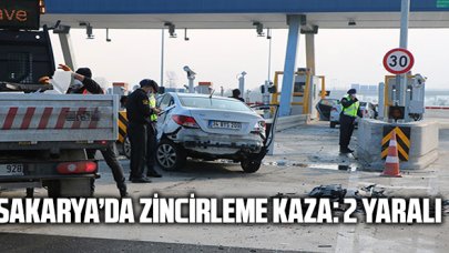 Sakarya TEM Otoyol bağlantı noktasında zincirleme kaza: 2 yaralı