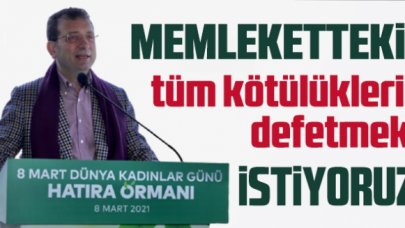 8 Mart Hatıra Ormanı’nın ilk fidanlarını İmamoğlu çifti dikti