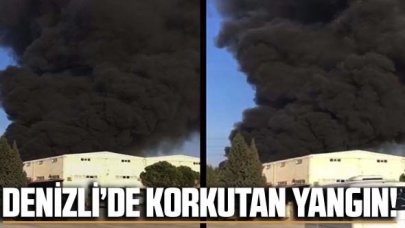 Denizli'de korkutan yangın