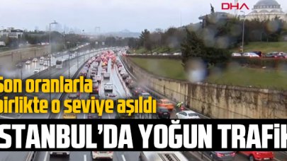 İstanbul'da trafik yoğunluğu yüzde 74