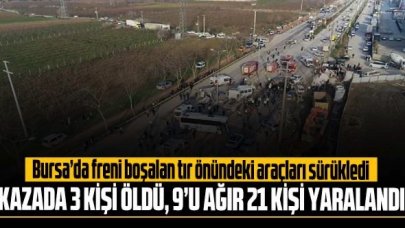 Bursa'da korkunç kaza: 3 ölü, 9'u ağır 21 yaralı