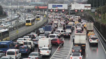 İstanbul'da iş çıkış saatinde trafik yoğunluğu