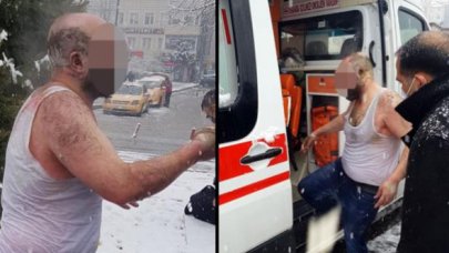 Kepçe operatörü olan adam üzerine benzin döküp kendisini ateşe verdi!