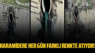 Haramidere her gün farklı bir renkte akıyor