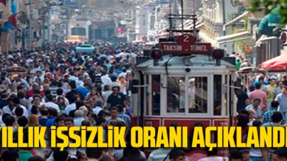 Yıllık işsizlik oranı açıklandı