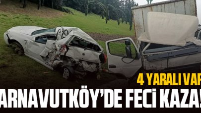 Arnavutköy'de feci kaza: 4 yaralı...