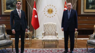 Cumhurbaşkanı Erdoğan Muhsin Yazıcıoğlu'nun oğlunu kabul etti