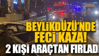 Beylikdüzü'nde kaza! Araçtan fırladılar...